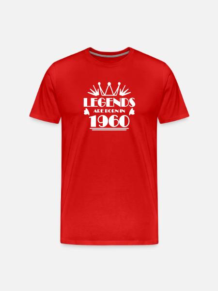 1960 - born 1960 - Men's Premium Organic T-Shirt - red