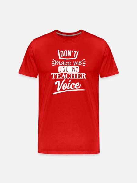Don't Make Me Use It (white) - Men's Premium Organic T-Shirt - red