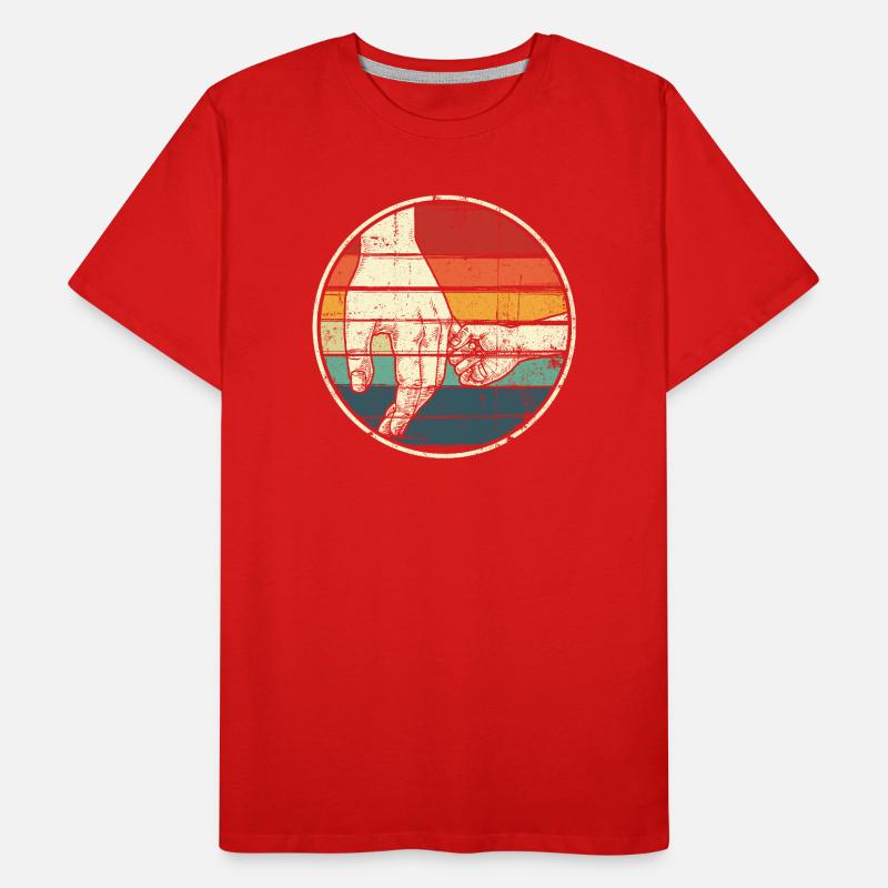 Se tenir la main cercle arc-en-ciel T-shirt bio Premium Homme