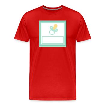 Personnalisez votre propre modèle de bébé - T-shirt bio Premium Homme - rouge - Devant - Damien (186cm)