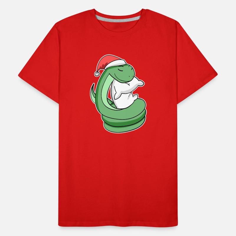 Serpent Noël Sommeil Sommeil Sommeil Sommeil T-shirt bio Premium Homme
