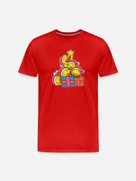 Christmas Christmas Tree Duck Ducks - Men's Premium Organic T-Shirt - red