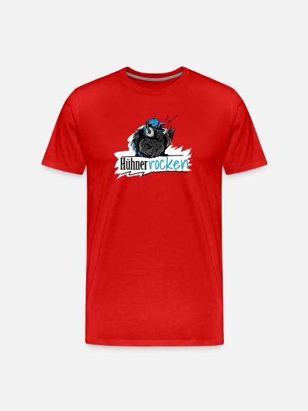 Hühner Rocken - Männer Premium Bio T-Shirt - Rot