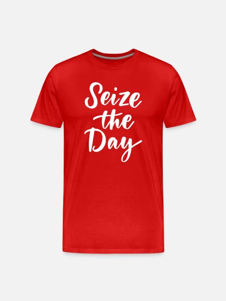 Seize The Day - Men's Premium Organic T-Shirt - red