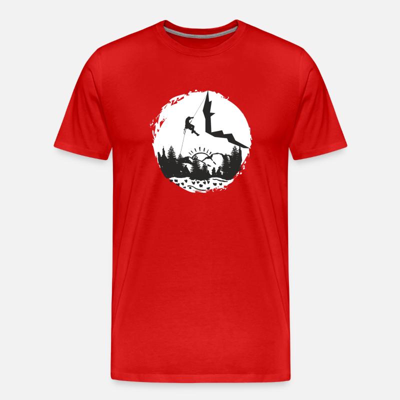 Time to Climb - Climbing Lovers - Männer Premium Bio T-Shirt - Rot