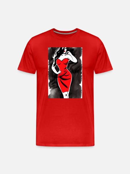 Pin up 2 - Men's Premium Organic T-Shirt - red