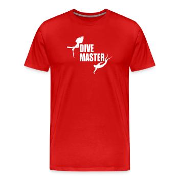 Divemaster Scuba Diving - Men's Premium Organic T-Shirt - red - Front - Damien (186cm)