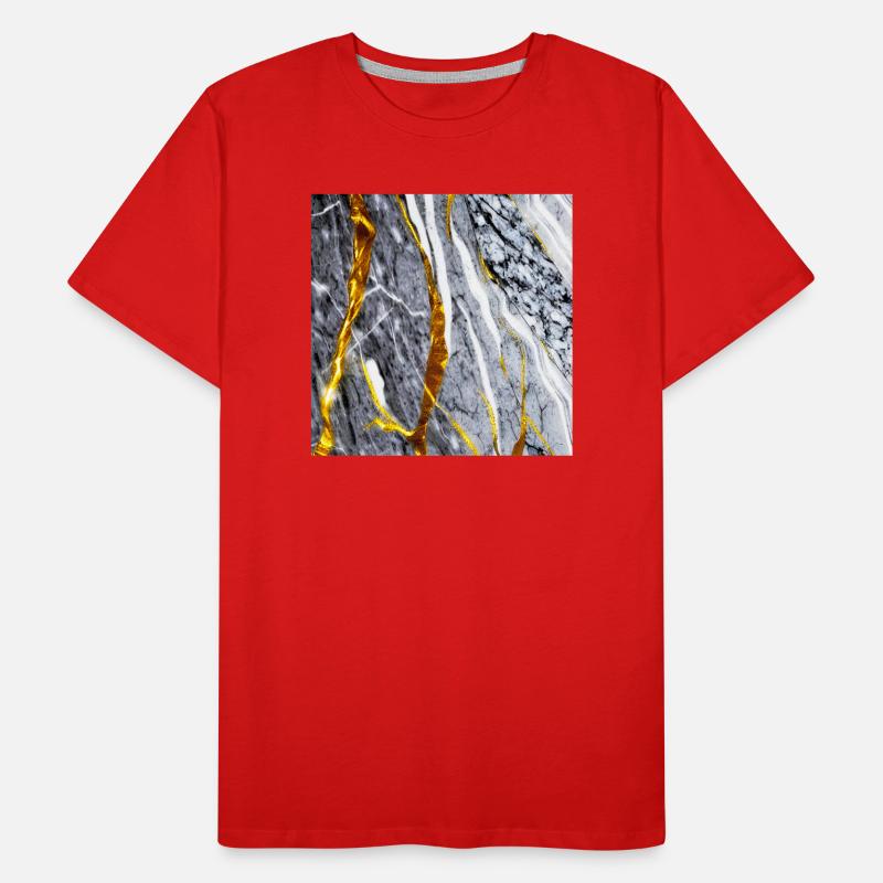 Marble Gold Texture Men's Premium Organic T-Shirt