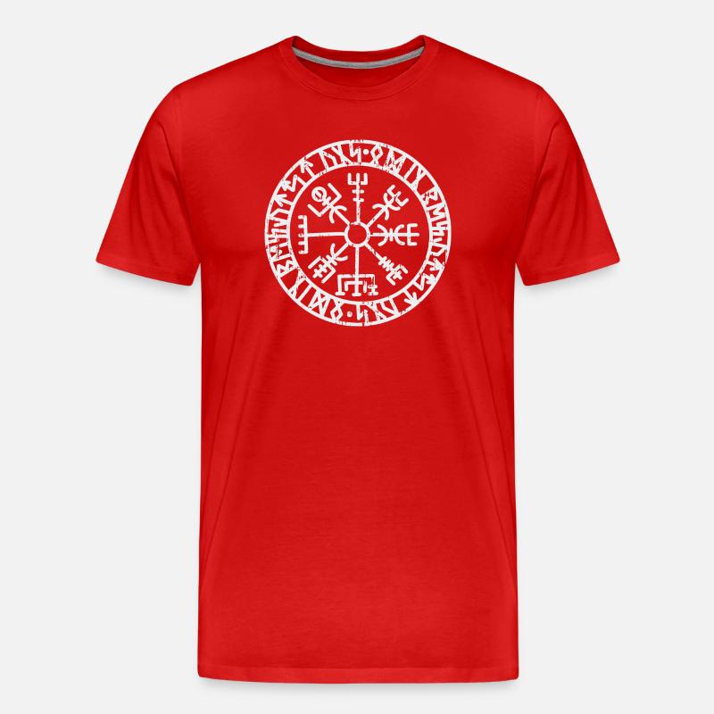 Wikinger Symbol - Männer Premium Bio T-Shirt - Rot