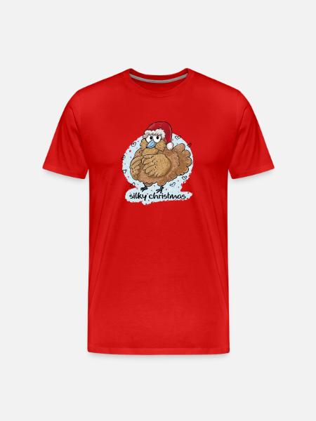 Silky Christmas - Men's Premium Organic T-Shirt - red