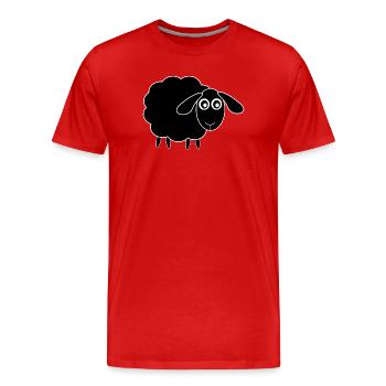 mouton mouton noir - T-shirt bio Premium Homme - rouge - Devant - Damien (186cm)