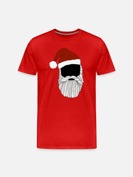Hipster Santa - Men's Premium Organic T-Shirt - red