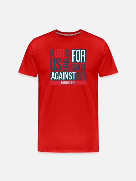 God for us - Men's Premium Organic T-Shirt - red