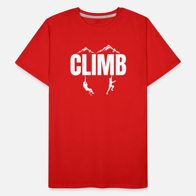 Klettern, Berg, Klettern, Klettern Männer Premium Bio T-Shirt