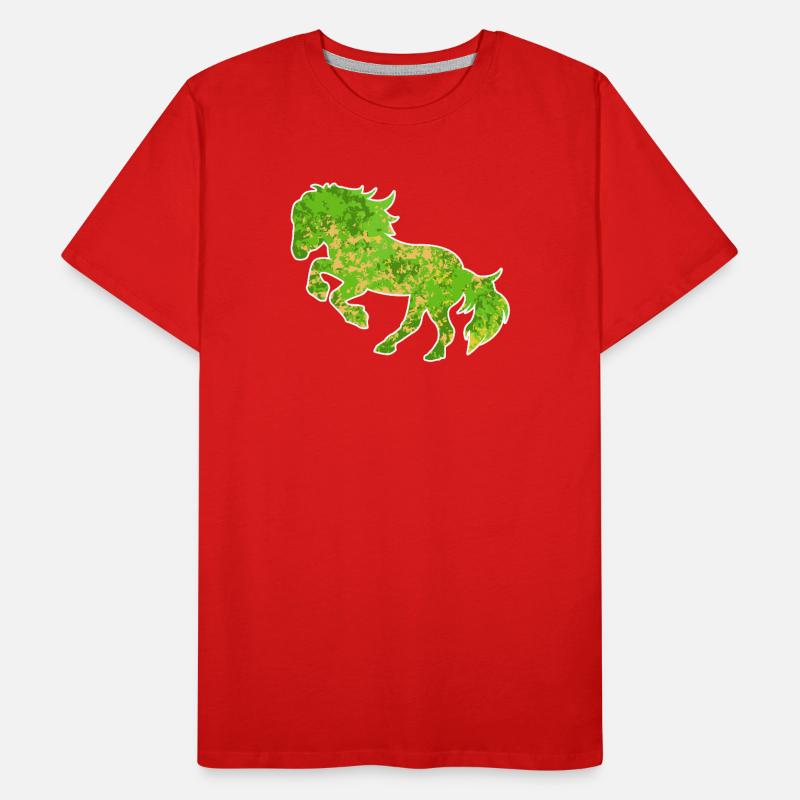 Galopp Pferde Islandpferde Pferdeliebe Trab Männer Premium Bio T-Shirt