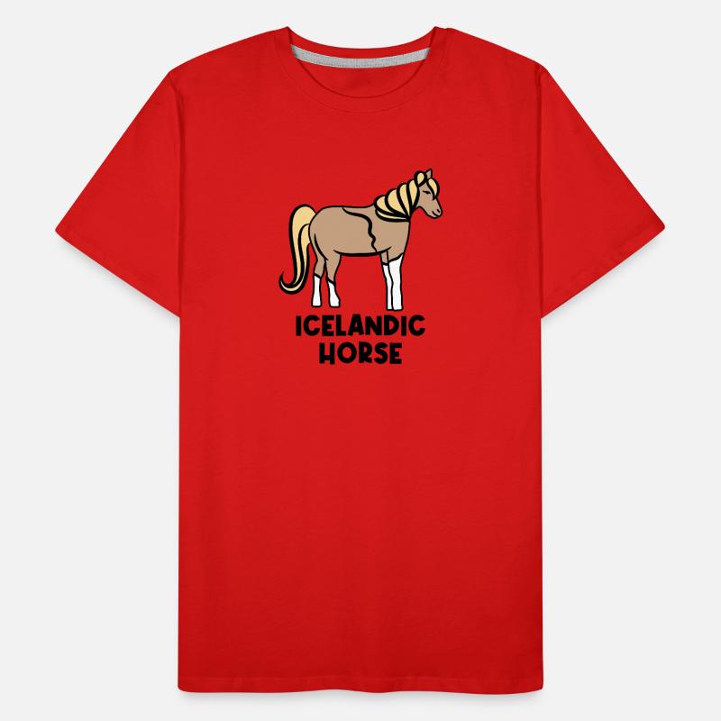 Islandpferde Pferdenarr Haflinger Ross Spruch Männer Premium Bio T-Shirt