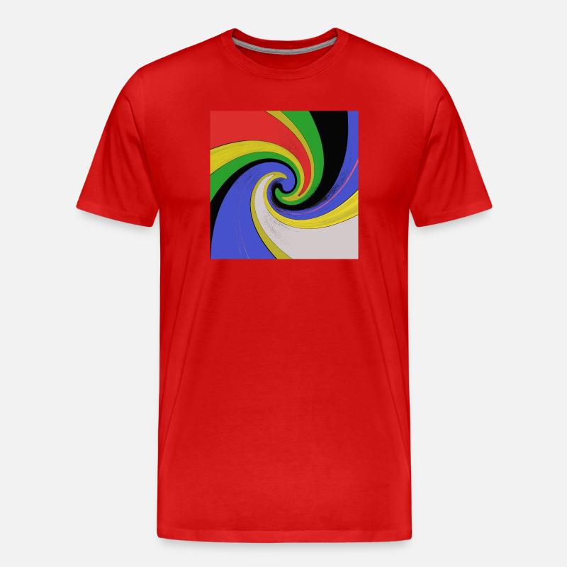 Vortex Pop Art100 - Männer Premium Bio T-Shirt - Rot