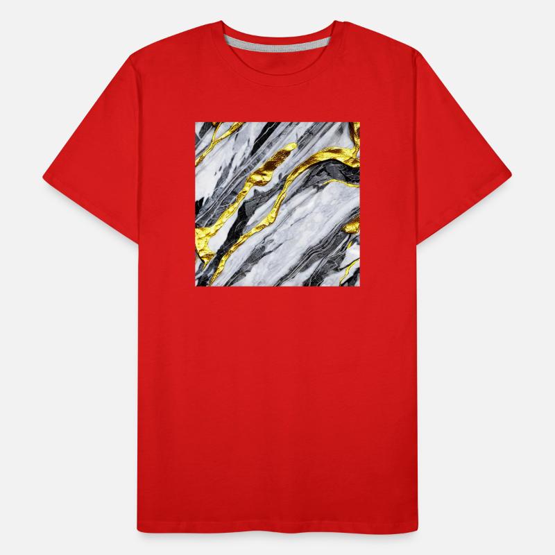 Structure en marbre or T-shirt bio Premium Homme
