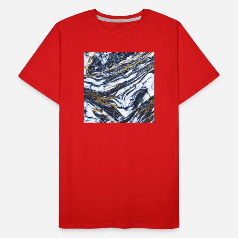 Marmor trifft auf Gold Marmorgold Textur Männer Premium Bio T-Shirt