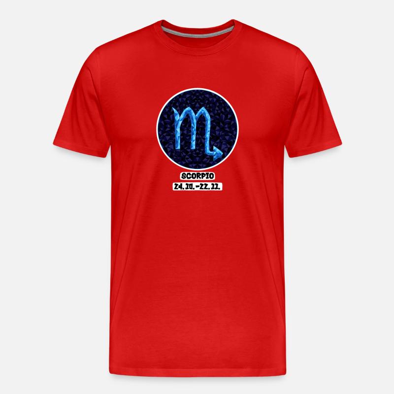 Scorpio 24.10.-22.11 - Männer Premium Bio T-Shirt - Rot