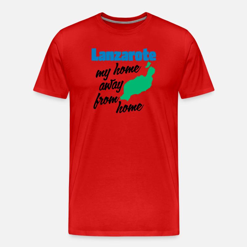 Lanzarote, mein zweites Zuhause - Männer Premium Bio T-Shirt - Rot
