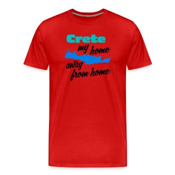 Kreta – meine zweite Heimat - Männer Premium Bio T-Shirt - Rot - Vorne - Damien (186cm)