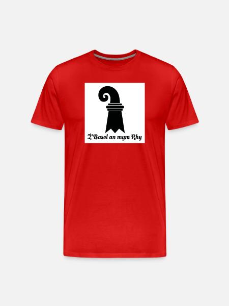 Basel am Rhein - Männer Premium Bio T-Shirt - Rot