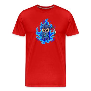 Ninja - Men's Premium Organic T-Shirt - red - Front - Damien (186cm)