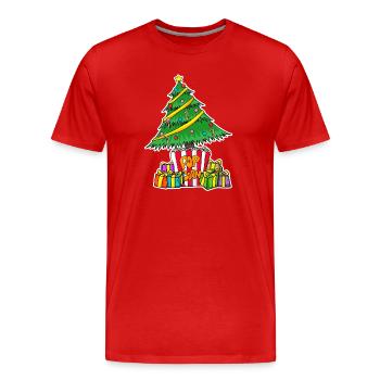 WeihnachtenKino Serie Filme anschauen - Männer Premium Bio T-Shirt - Rot - Vorne - Damien (186cm)