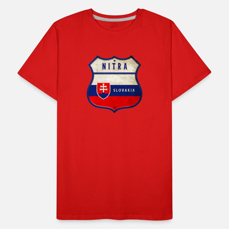 Drapeaux de Nitra Slovaquie T-shirt bio Premium Homme