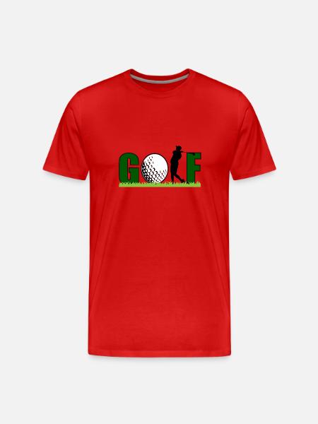 Golf - Men's Premium Organic T-Shirt - red