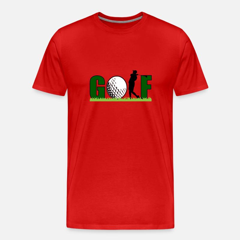 Golf - Männer Premium Bio T-Shirt - Rot