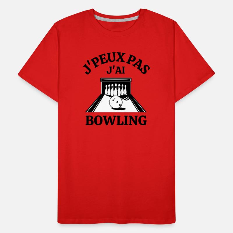 bowling, strike, fan de bowling T-shirt bio Premium Homme