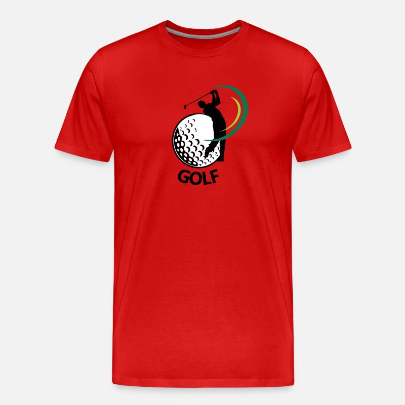 Golf - Männer Premium Bio T-Shirt - Rot