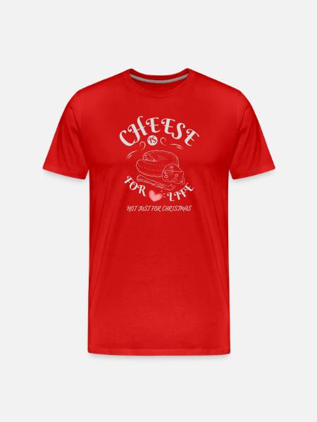 Le fromage, c’est pour la vie - Cheese Lovers Apparel - T-shirt bio Premium Homme - rouge