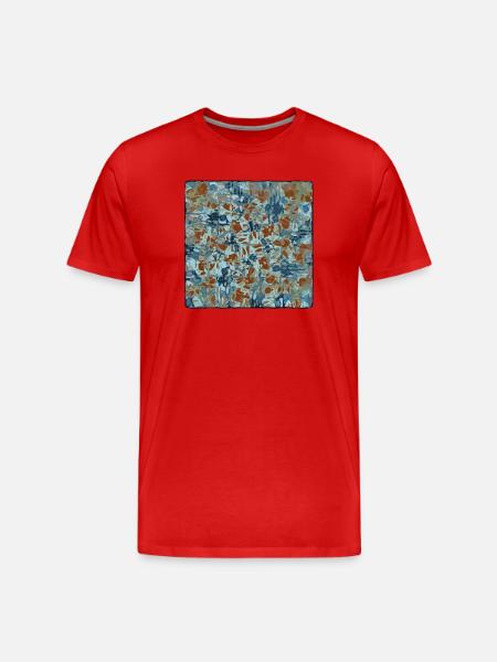 Abstract Camouflage Pattern - Men's Premium Organic T-Shirt - red