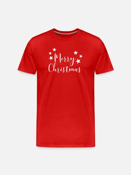 Merry Christmas Design - Men's Premium Organic T-Shirt - red