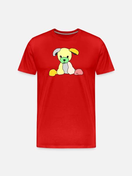 Dog Comic - Men's Premium Organic T-Shirt - red