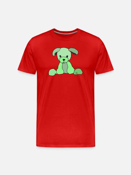 Dog Comic - Men's Premium Organic T-Shirt - red