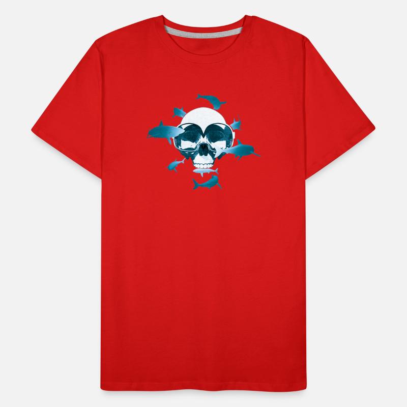 Tête De Mort & Plongée Sous-Marine T-shirt bio Premium Homme