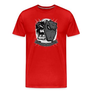 Devil mask - Männer Premium Bio T-Shirt - Rot - Vorne - Damien (186cm)