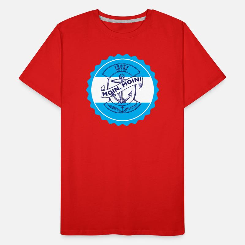 Moin, Moin! Seefahrer Emblem Männer Premium Bio T-Shirt