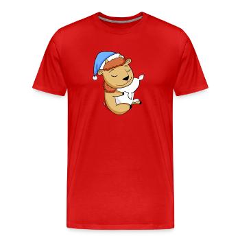 Bison - Männer Premium Bio T-Shirt - Rot - Vorne - Damien (186cm)