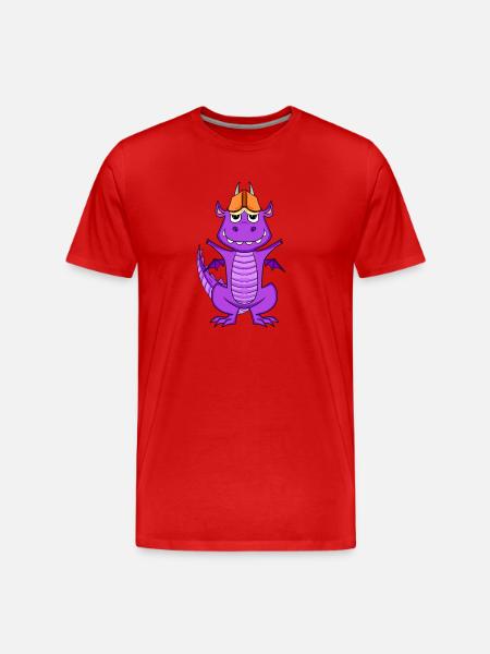 Books Dragon Dragon - Men's Premium Organic T-Shirt - red