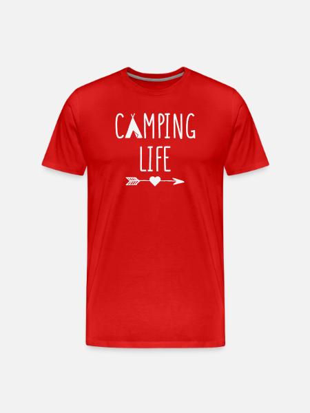 Camping Life - Men's Premium Organic T-Shirt - red