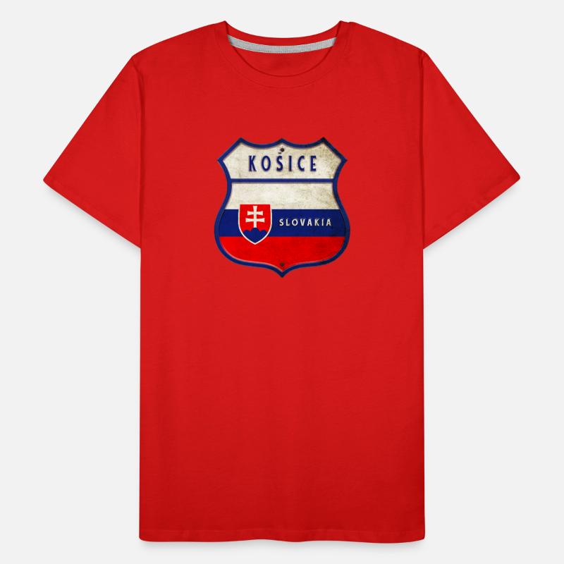 Design du drapeau de la Slovaquie à Košice T-shirt bio Premium Homme