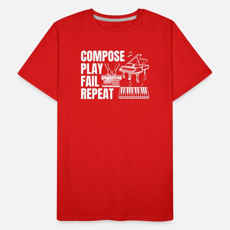 Composing Play Fail Repeat Men's Premium Organic T-Shirt