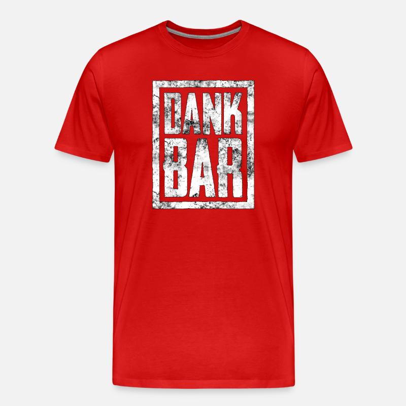 Urban Graffiti Dank Bar Design - Männer Premium Bio T-Shirt - Rot