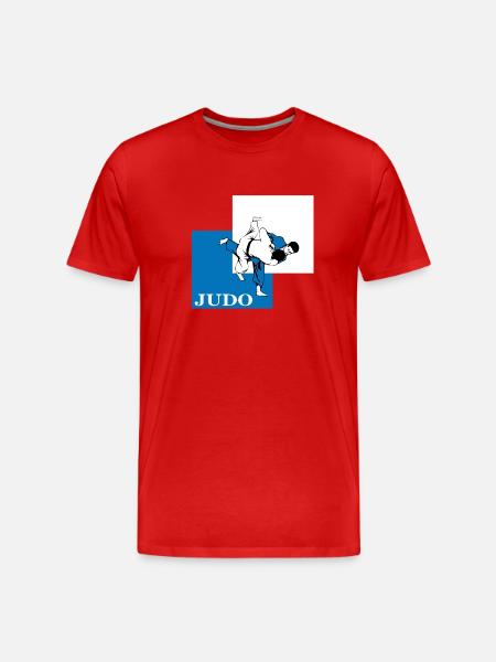 Judo - T-shirt bio Premium Homme - rouge