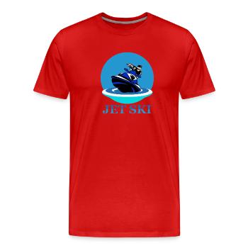 Jetski - Männer Premium Bio T-Shirt - Rot - Vorne - Damien (186cm)